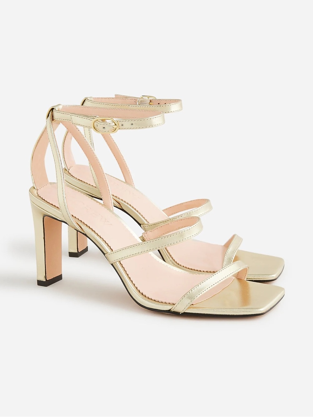 J.Crew Ava Strappy Gold Heels 8.5
